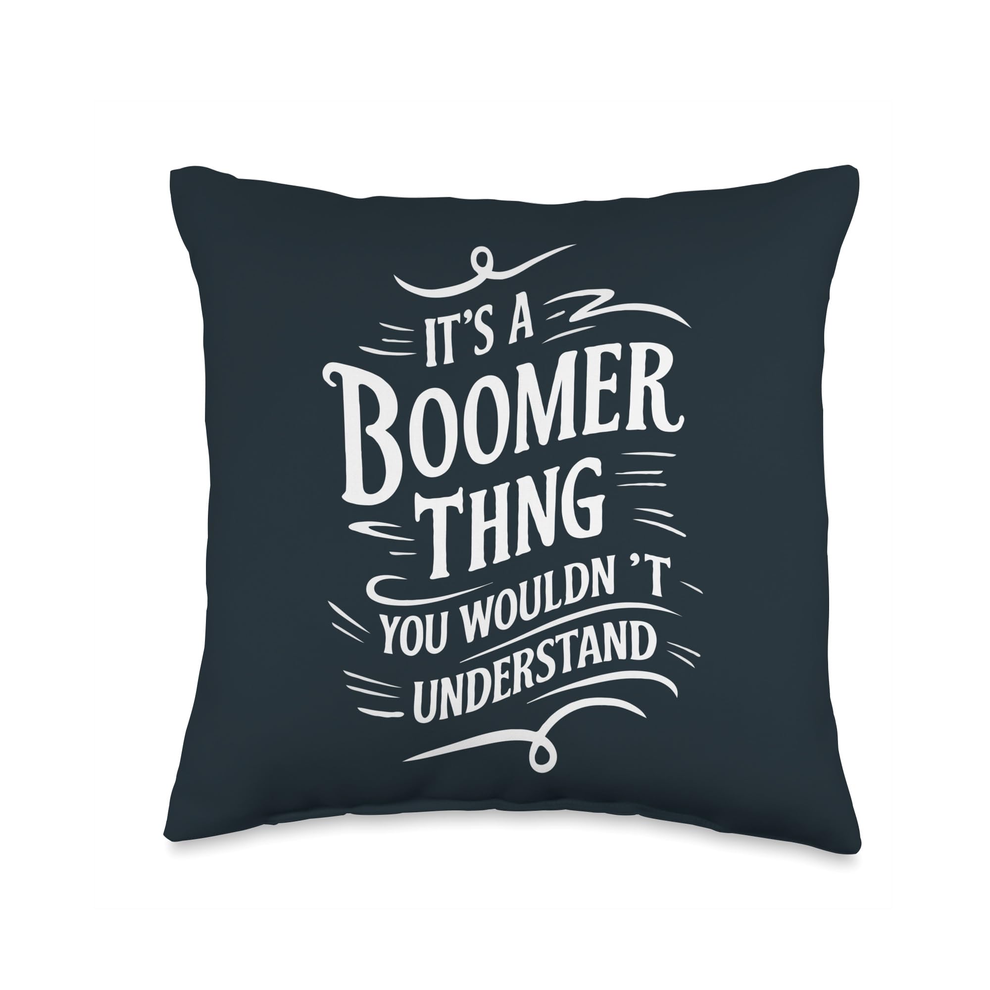 Retro Generational Boomer Humor Joke Boomer Throw Pillow