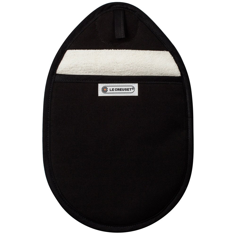 LE CREUSETPot Holder, 100 Percent cotton, 12.5 in / 32 cm long, Plain Black, 95002700000000