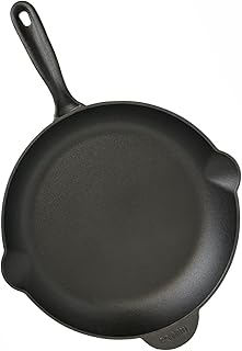 IMUSA 12in Cast Iron Preseasoned Skillet with Helper Handle