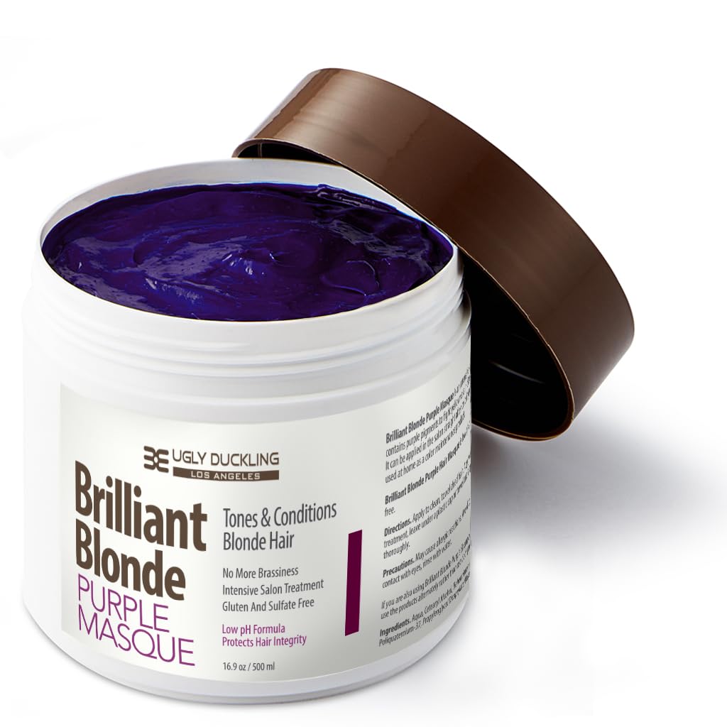 Brilliant Blonde Purple Mask | Purple Toning |Tones & Conditions Blonde Hair. Low pH Formula, Sulfate Free, Gluten Free | 16.9 oz (500 ml)