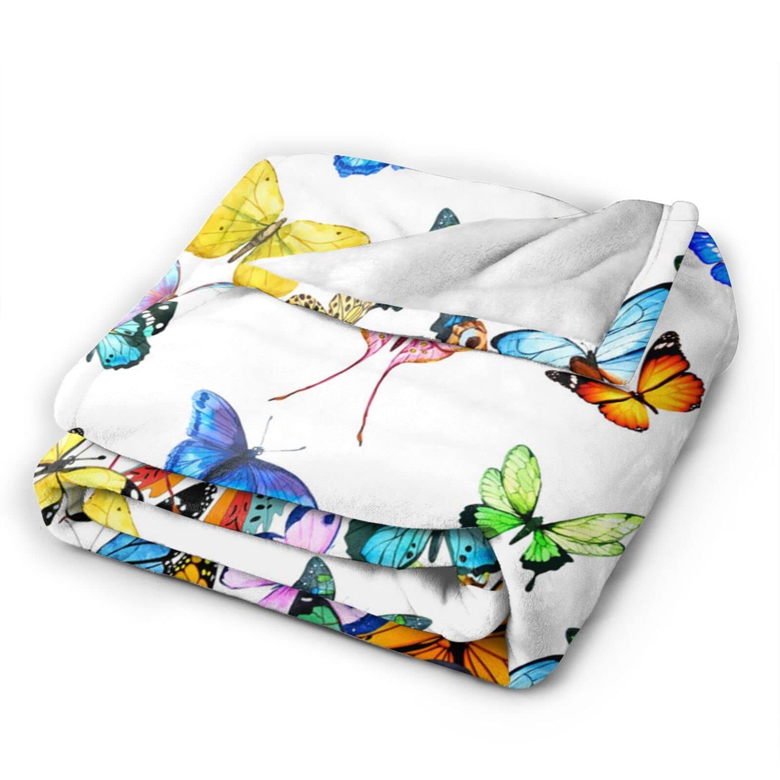 Rajahubri Schmetterlings-Decke – Wildblumen-Design, Ultraweich, 127 X 152 Cm, Aus Microfaser-Polyester