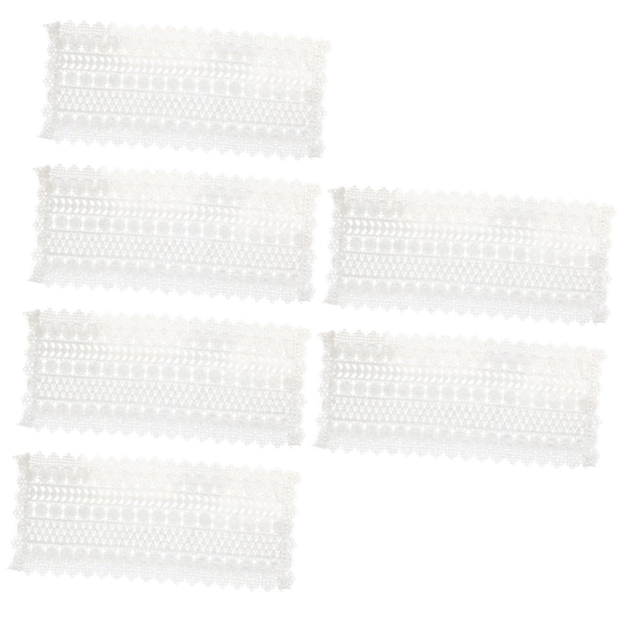 Napperon de cuisine en dentelle blanche TOPBATHY lot de 6 pièces pour table