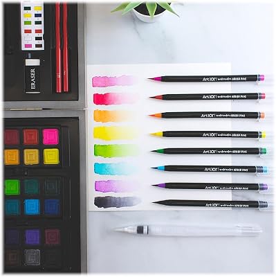 Art 101 Watercolor Draw and Sketch Drawing Kit, Assorted Colors, 88 Pieces (53088)