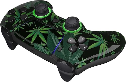 Miniatura 4 de Custom Controllerzz Wireless Controller Compatible with PS5 - Multiple Designs Available (PS5 Weeds) PS5 Weeds,Fusión abstracta y cromo