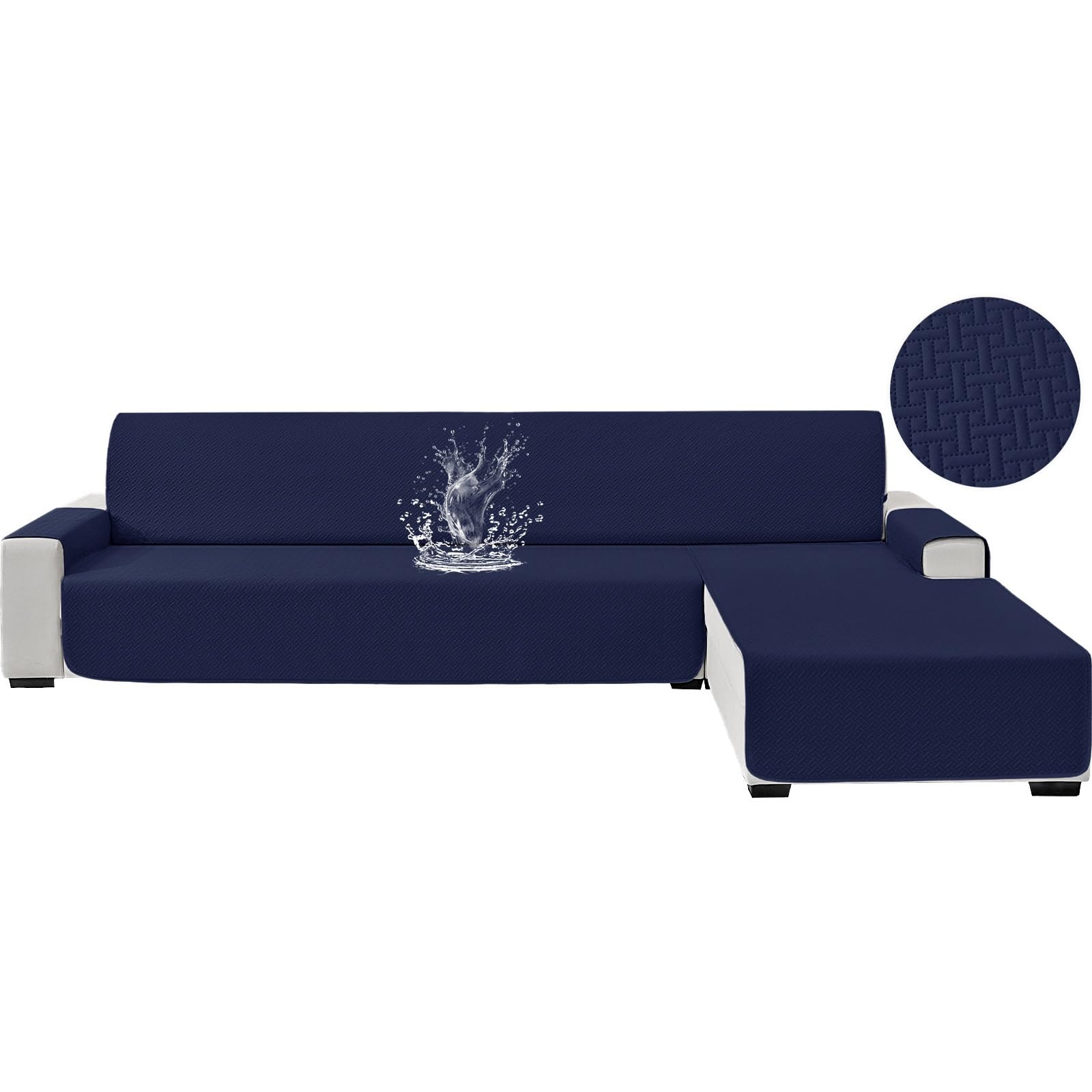 Waterproof L Shaped Sofa Cover, Anti-Slip Chaise Lounge Couch Protector