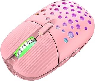 ماوس ألعاب لاسلكي BM900 بتردد 2.4 جيجا من مانمانينج - MNL-5204 (وردي، مقاس واحد)