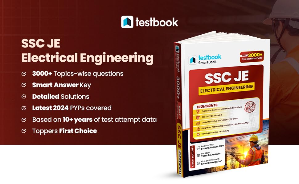 Image of Testbook SSC JE Electrical Engineering SmartBook with 3000+ Chapterwise PYQs | Circuits, Machines & Power Systems | Ideal for SSC JE, State AE /JE & PSU Exams 2026 (Smartbook Series)