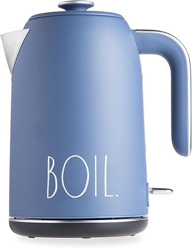 Miniatura 7 de Rae Dunn Hervidor Eléctrico de Agua Caliente - Cafetera de Acero Inoxidable, Hervidor de Té, Base Giratoria, Con Protección Automática Contra Hervir