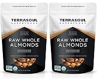 Vista 5 de Terrasoul Superfoods Almendras crudas orgánicas sin pasteurizar (grado mylk), 2 libras