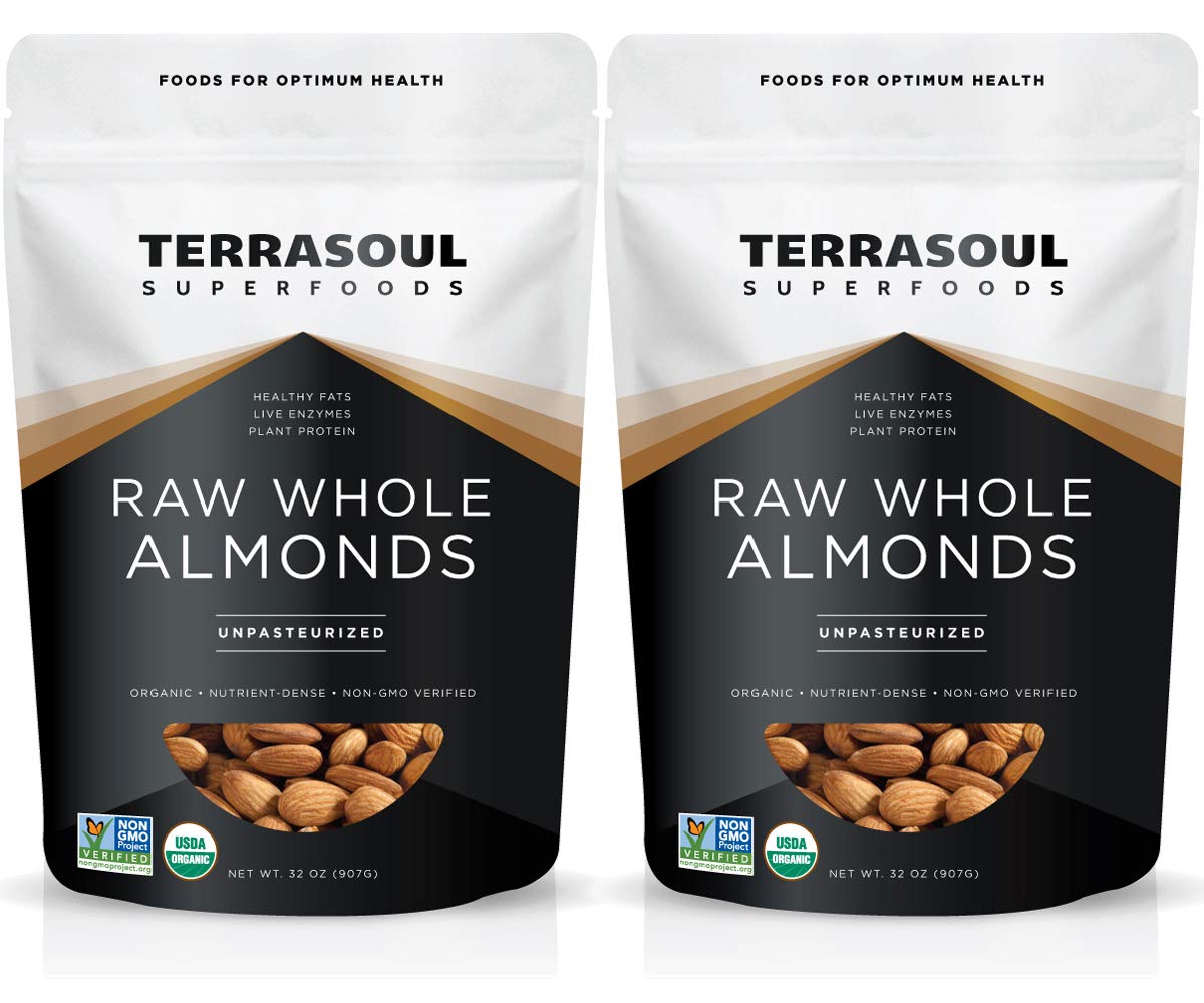 Terrasoul Superfoods Raw Unpasteurized Organic Almonds (Sproutable), 4 PoundsUSDA Organic