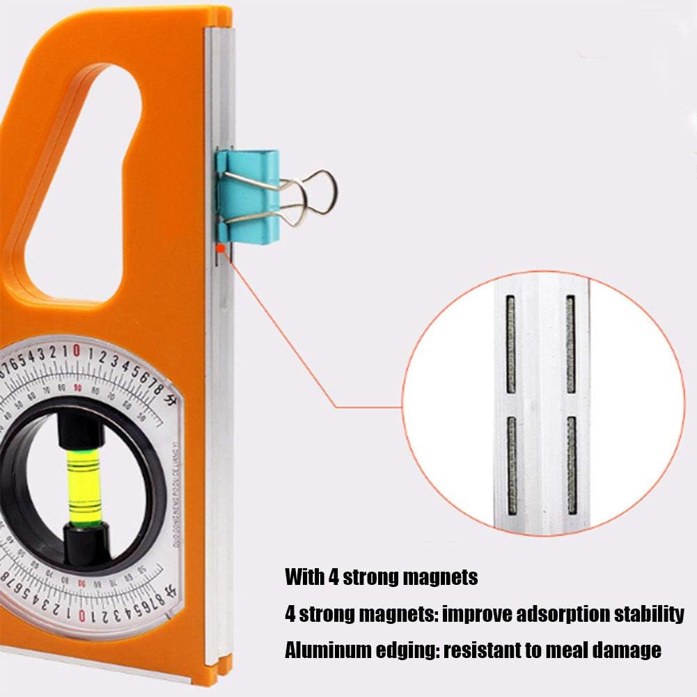 Electronic Slope Angle Gauge Digital Level,Strong Magnet Pitch Finder Level Protractor with Thumb Dial&Handle,ABS Digital Horizontal Angle Slope Measuring Tool