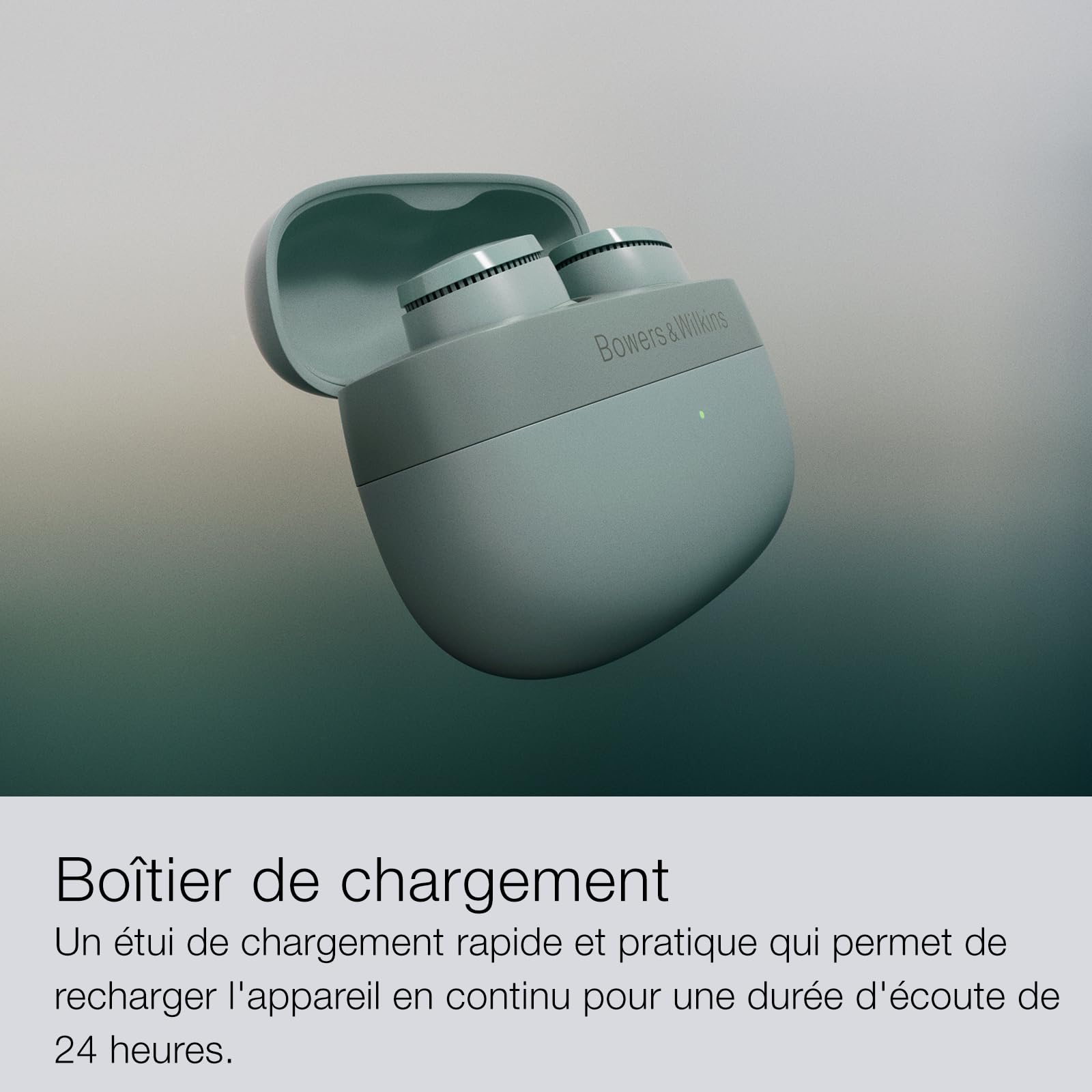 Bowers & Wilkins Pi6 Écouteurs sans Fil True Wireless, Réduction de Bruit, Bluetooth, aptX, Microphones Intégrés - Gris Nuage