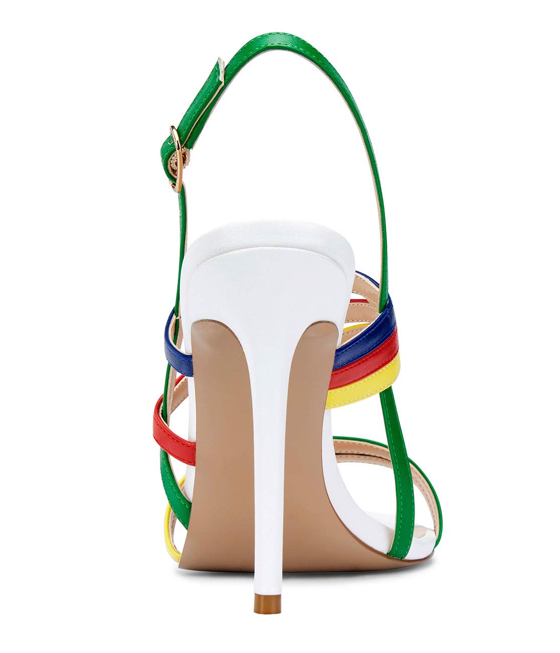 Castamere Zapatos de Tacón Mujer Tira de Tobillo Punta Abierta Sandalias Romanas Tacón de Aguja 10CM High Heels Pumps