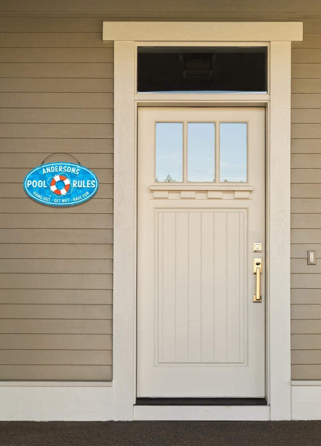 Pool Rules Themed Pool Area Small Size Welcome Sign