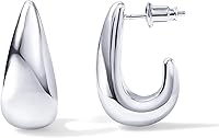 PAVOI 14K Gold Plated 925 Sterling Silver Dome Huggie Hoop Earrings for Women - Hypoallergenic Statement Jewelry