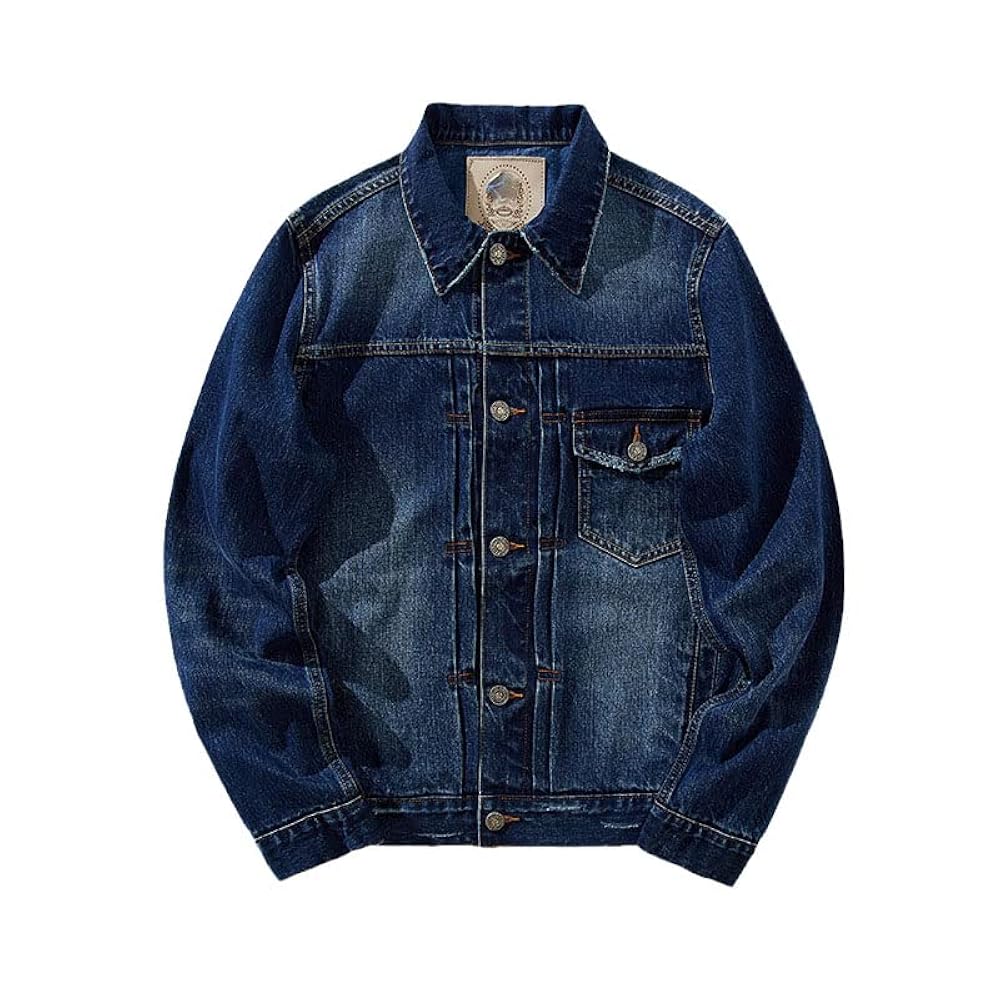 ジャケット・アウター denim docking tailored jacket archive JINFUHAO Retro Denim Jacket Japanese Vintage Trend Selvedge