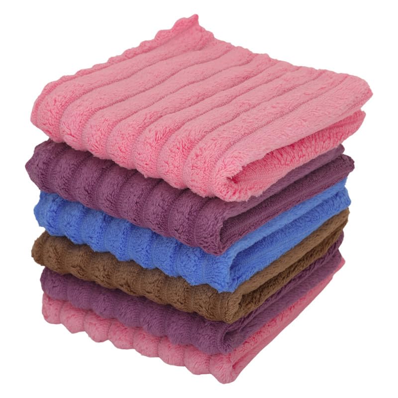 Microfiber 400 GSM Women's & Baby Handkerchiefs - Extra Soft, Lightweight, and Super Absorbent Rumal for Girls, Kids, and Women (25x25 cm.) Set of 6-image-24