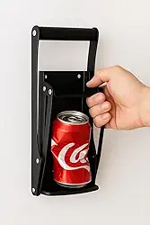 Amassador de Latas e Latinhas 475ml em Alumínio Preto – Compactador Manual Reciclagem Doméstica – Resistente, Fácil de Usar