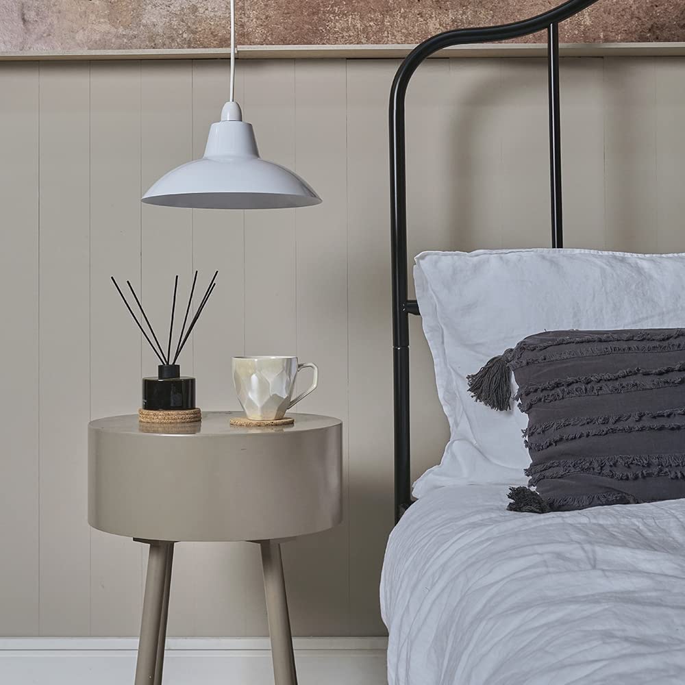 Myy Brand Modern Plastic Round Hanging Lamp/Light Shade For Stylish Home Décor (Plain White (2)-image-17