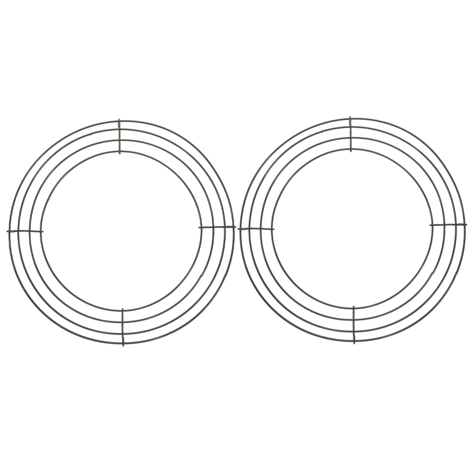 Lot De 2 Cercles Métalliques Pour Couronne DIY - Diamètre ~40.5 Cm, Fil D'acier - Pour Décorations Noël, Mariage, Artisanat - 5