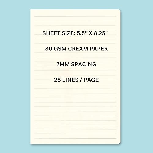 Miniatura 4 de RICCO BELLO - Cuaderno clásico con rayas universitarias, diario de tapa dura de piel sintética para escribir, trabajo, hogar, escuela, 192 páginas a