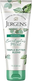 Jergens Eucalyptus Mint Body Butter, Infused with Essential Oils, Helps to Relieve Stress, for All Skin Types, Great Size ...
