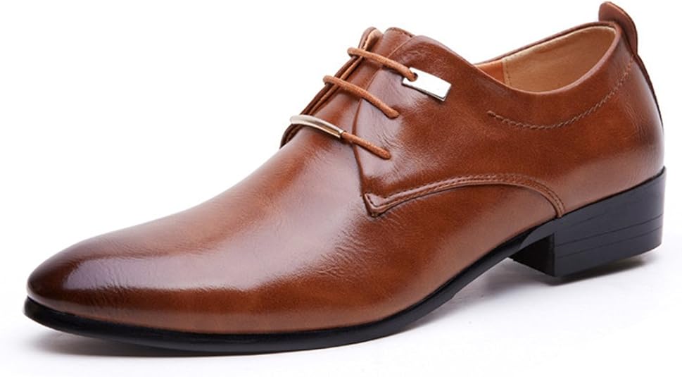 Sapato social masculino bico fino sapato formal de couro sem salto Oxford  sapato sem cadarço | Amazon.com.br