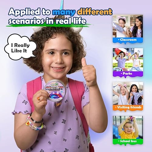 Miniatura 5 de WATERELF Kit de masilla de masilla de 10 piezas para niños, juguetes sensoriales de terapia artística para niños, niñas y adultos, alivio del