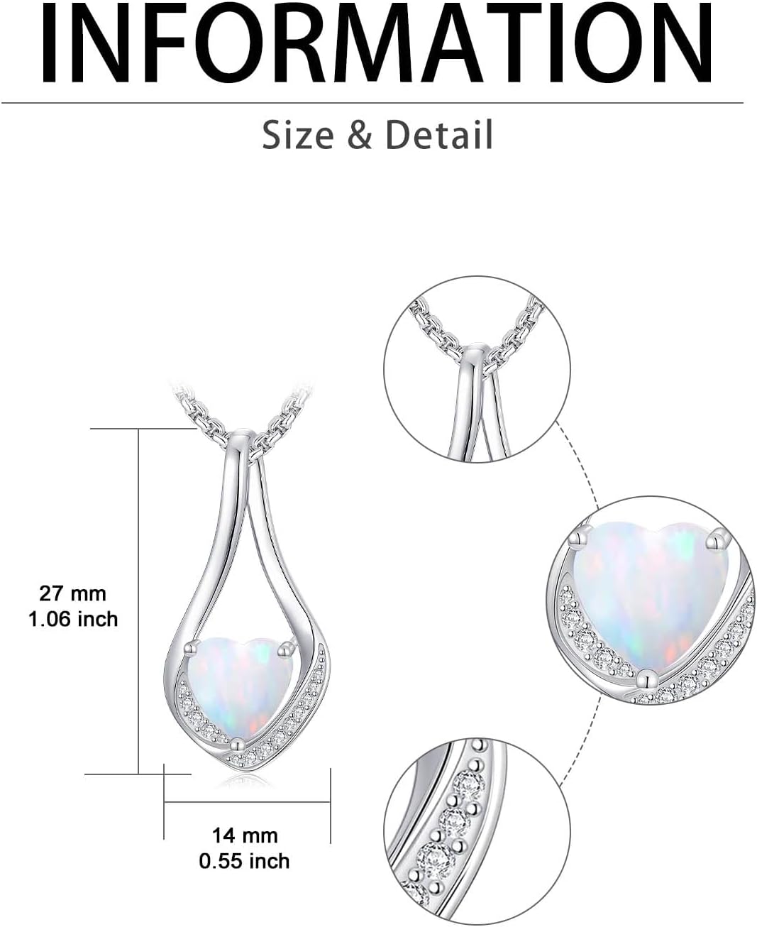 Birthstone Necklaces for Women,18k Yellow/White Gold Plated Forever Love Heart Infinity Pendant Necklace Anniversary Jewelry Christmas Birthday Gifts for Wife Girlfriend Daughter - Image 5