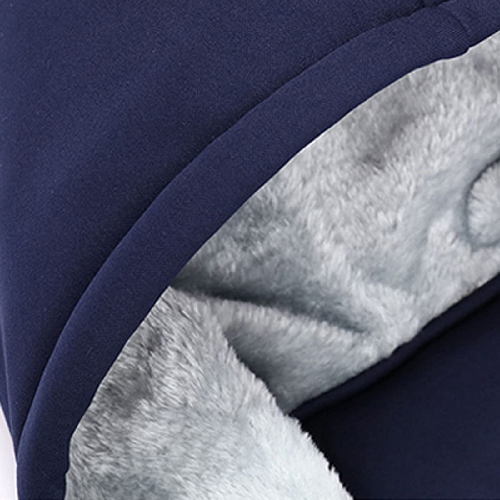 Giacca da uomo in pile a maniche lunghe con cerniera blu scuro