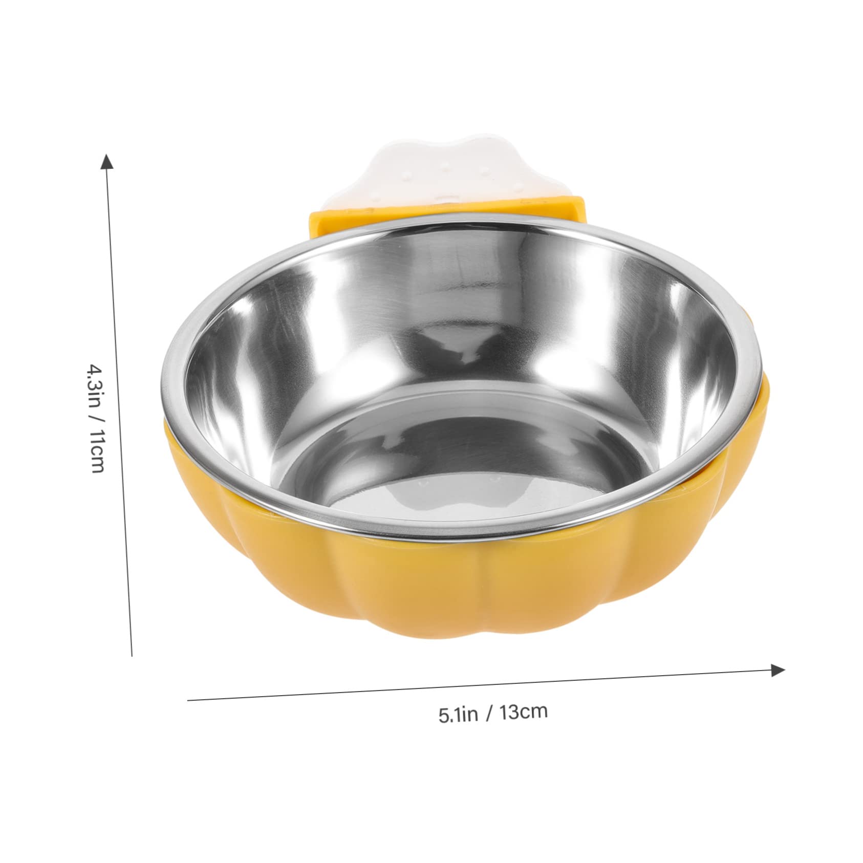 Levemolo Hanging Pet Feeder for Dogs and Cats Detachable Pumpkin Bowl Safe Stainless Steel for Food and Water for Home and Pet Stores Fits Rabbit and Kitten