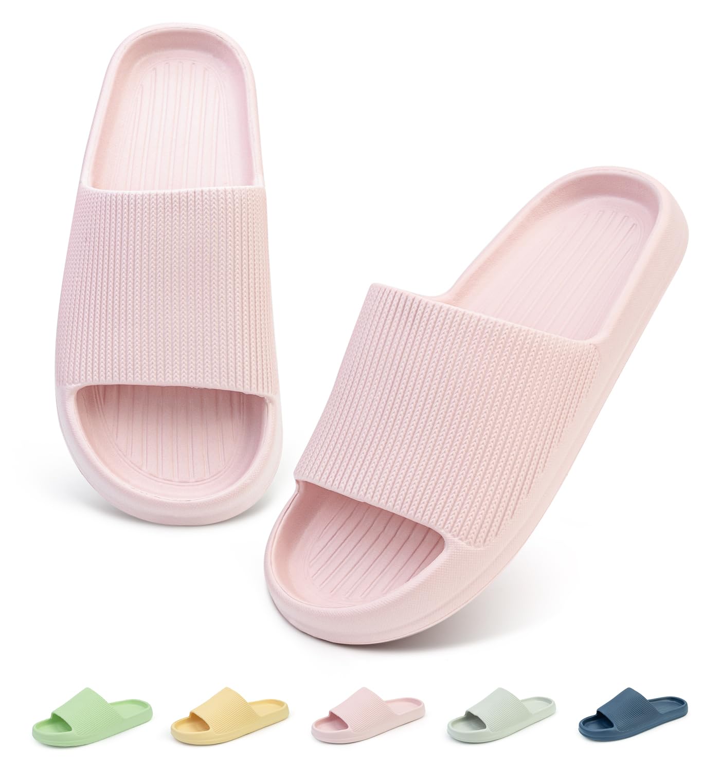 OLDSHCloud Slides Pillow Slippers for Women and Men, EVA Non-slip House Slippers,women sandals, Mens Slides Shower Slippers for Home Indoor Outdoor