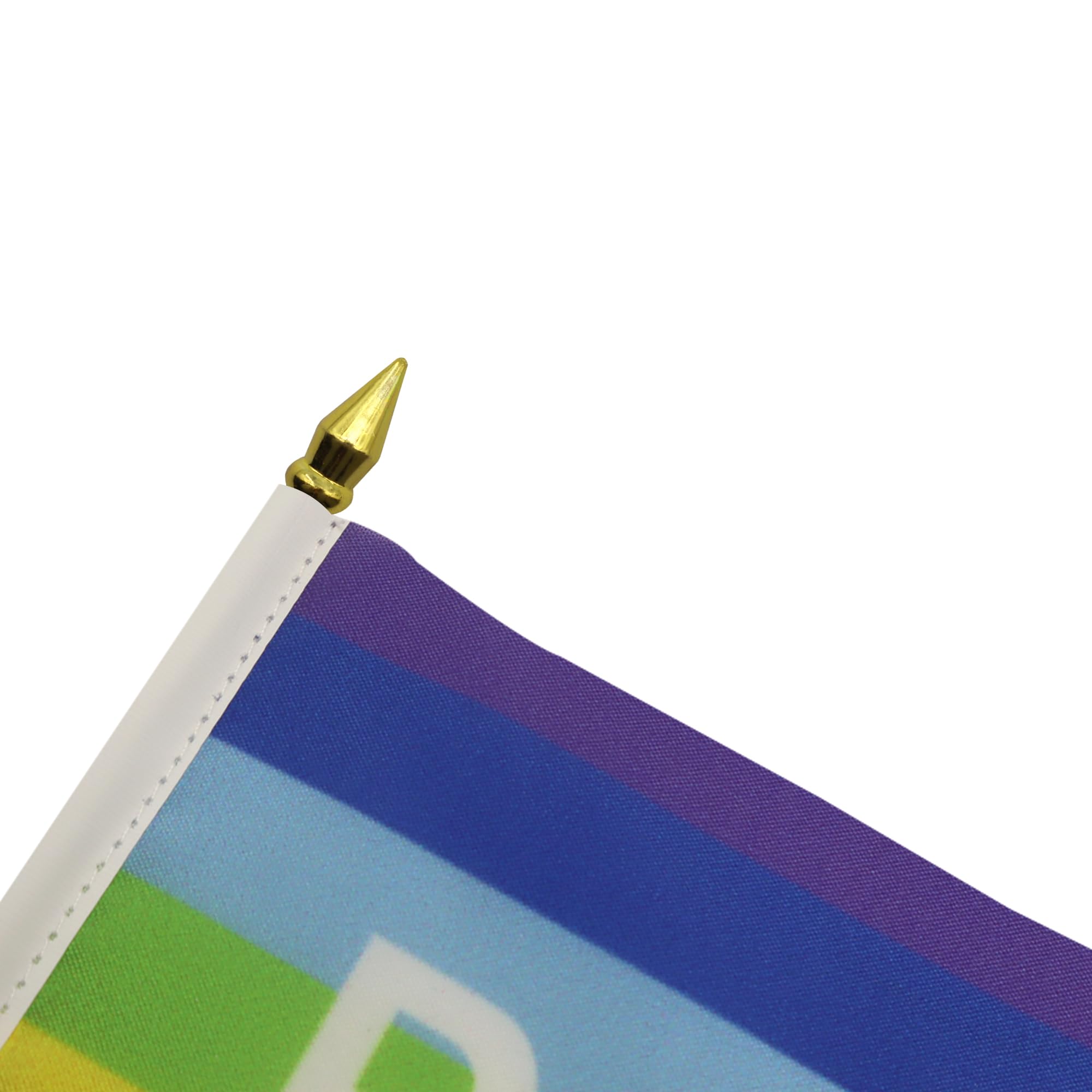 AZ FLAG, Rainbow Pace letter Table Flag 4'' x 6'', Peace Mini Desk Flag 100% Polyester 15 x 10 cm - Image 4