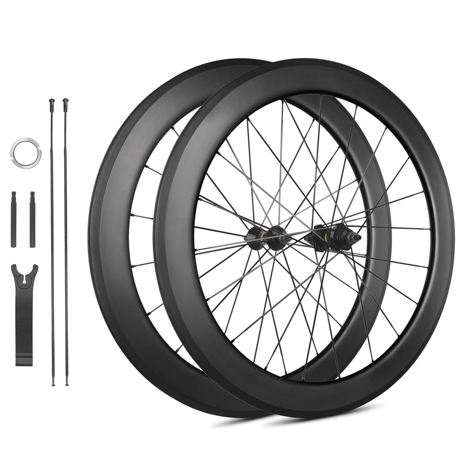 HOMSXPAC 700C Fixed Gear Wheelset V Brake 100mm/120mm 20/24H Hubs Track Bike Wheels Fixie Single Speed Bikes Front And Rear Wheel For 25C/28C/32C