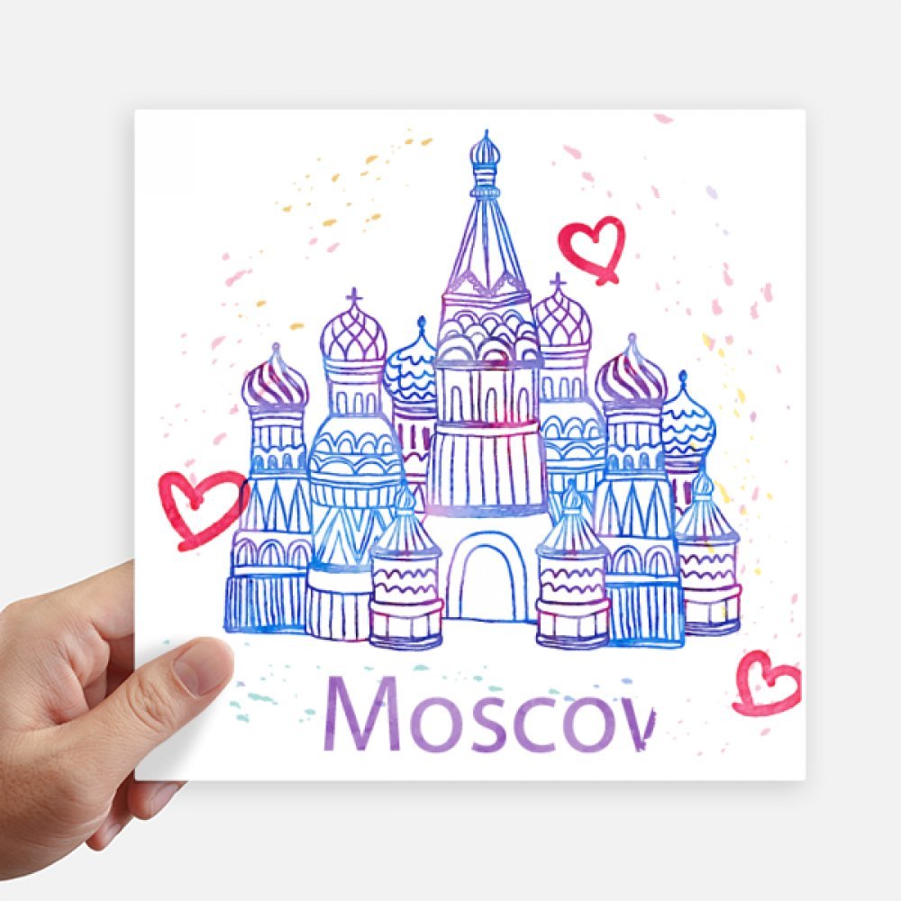 Autocollant Moscou cathédrale Saint-Basile 20x20 cm 4Pcs