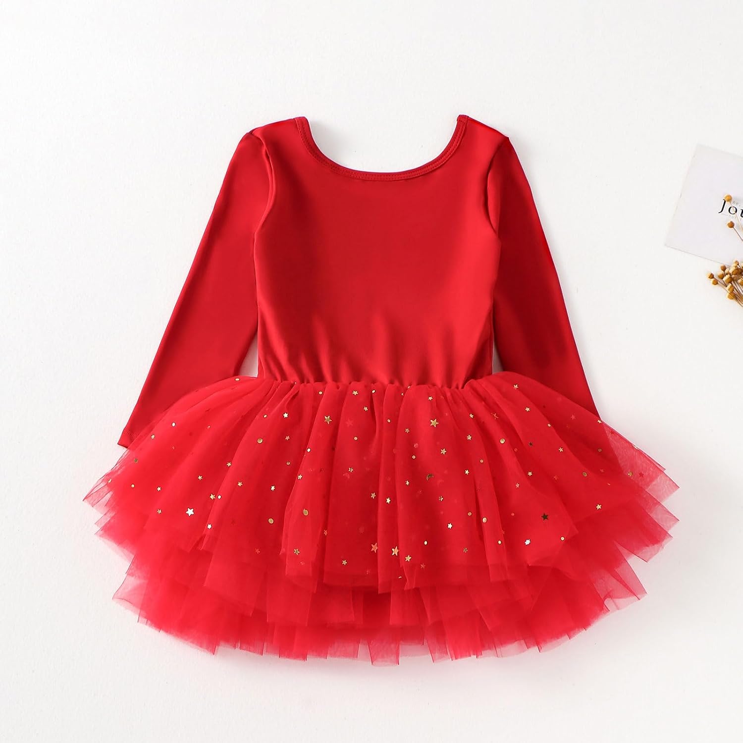 Toddler Girls Ballet Tutu Dresses Long Sleeve Sequin Tulle Ballerina Outfits Dance Leotards - Image 4