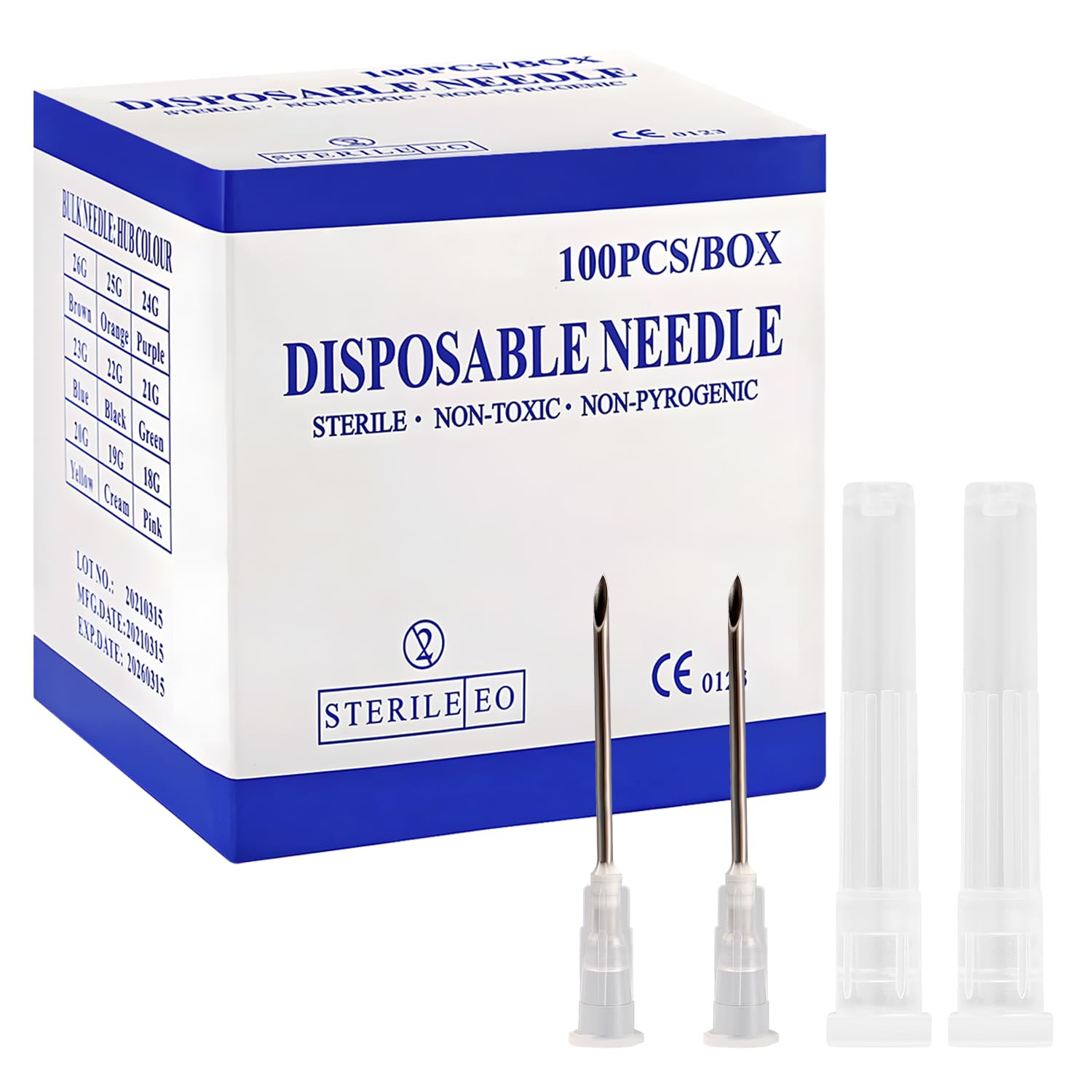 100pcs 19 Ga 38mm Disposable Injection Needle with Cap for Scientific and Industrial Dispensing Needle Laboratory Tools Individually Sealed — Amazon image 10