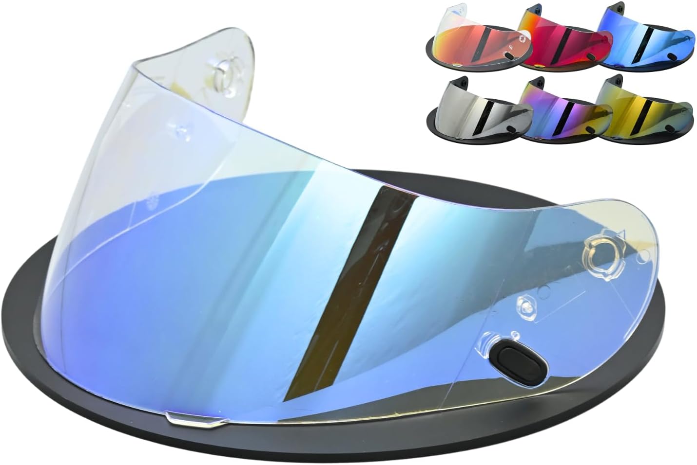 Compatible with HJC HJ-09 Visor Repalcement Motor Helmet Face Shield CL-17,CL-15,CL-16,CL-SP,CL-ST II,CS-R1,CS-R2,CS-R3,CS-15,CS-17,FS-10,FS-11,FG-15,IS-16,TR-1,AC-12 (Revo Deep Red)