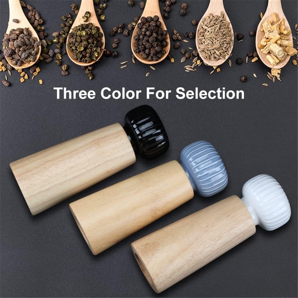 Wood Salt & Pepper Mill Pepper Grinder Salt Shaker with Ceramic Top & Adjustable Ceramic Rotor (Color : B)