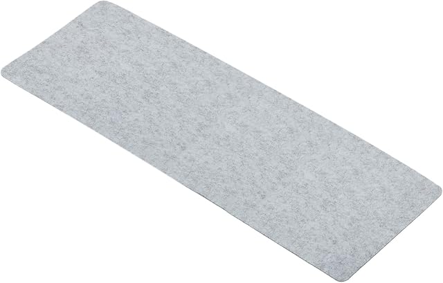 PATIKIL 35"x13" Desk Mat Protector, Felt Dual Side Mouse Pad Writing Mat for Office Home, Light Gray