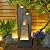 Takamota Modern Outdoor Water Fountain with Lights&Pump, Cascading Waterfall Feature Outdoor, Resin Standing Garden Fountain for Landscaping, Patio, Balconie, Yard Decor, Indoor Water Feature, Grey