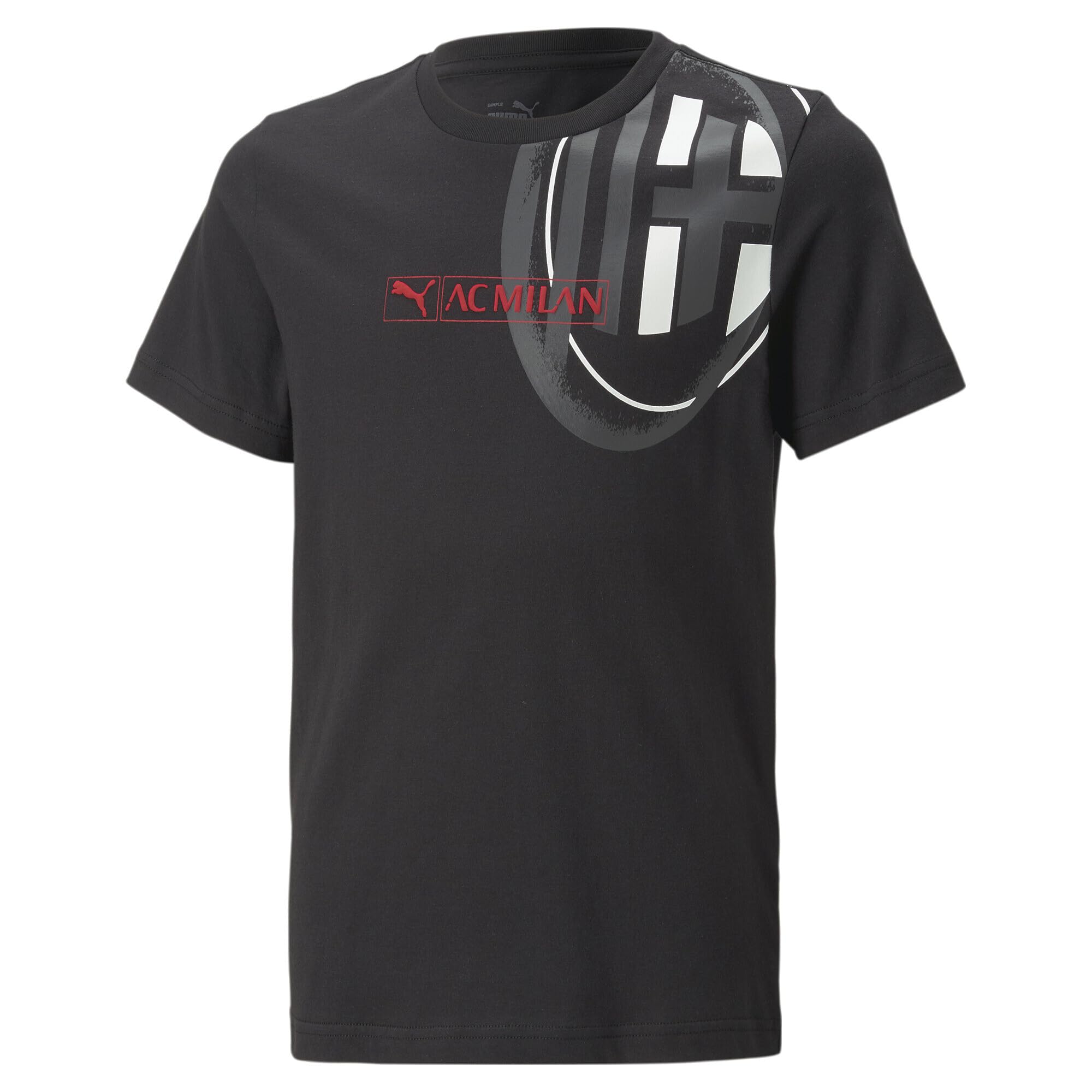 A.c. Milan Unisex Black-Tango Red Ac Milan 769336 Ftbllegacy Tee Jr Camisa Deportiva, Kids 164