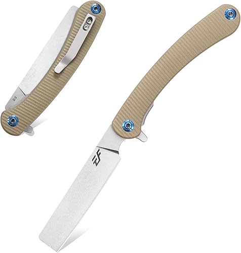 Miniatura 1 de Eafengrow EF939 Cuchillo de bolsillo plegable con hoja de acero D2 G10 cuchillo plegable de bolsillo EDC para supervivencia de campamento y al aire