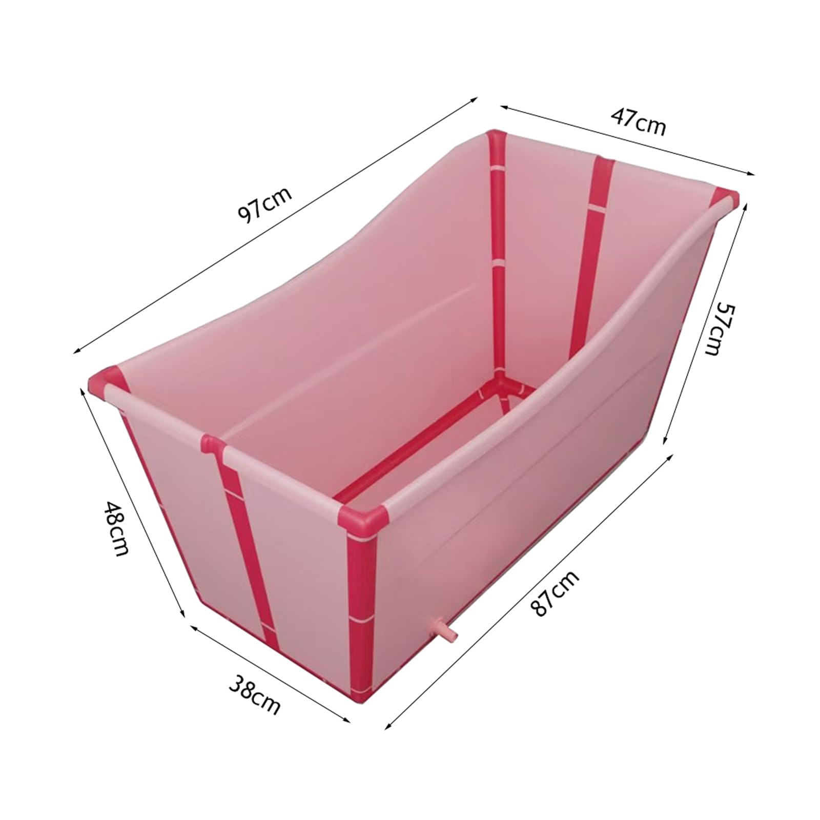 Bañera Plegable Portátil para Perros Grandes,Bañera de Plástico Grueso para Mascotas,Fácil de Guardar,Gran Capacidad, Baños,Pisos Pequeños y Acampadas(Color:Rosa)