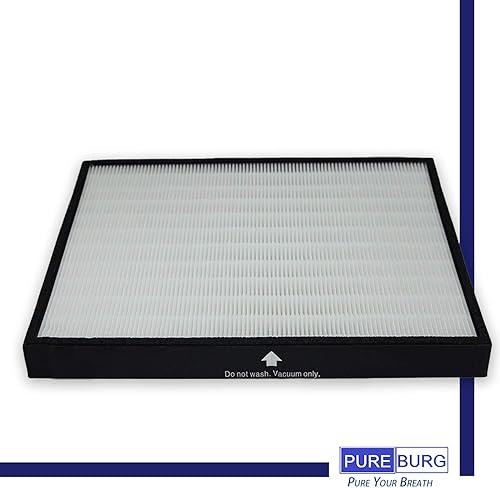 Miniatura 3 de PUREBURG Filtro HEPA de repuesto compatible con purificadores de aire Rabbitair BioGS BioGP SPA-421A SPA-582A, H13 Air Clean Dust PM2.5 Olor Humo