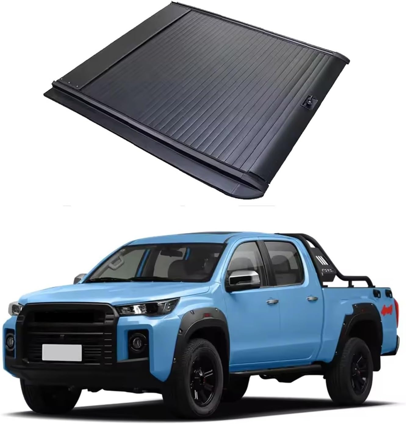 Roller Shutter Lid Compatible with Foton General G7 Mars Pickup Truck Retractable Aluminum Alloy Tonneau Cover Pick Up Trunk Bed
