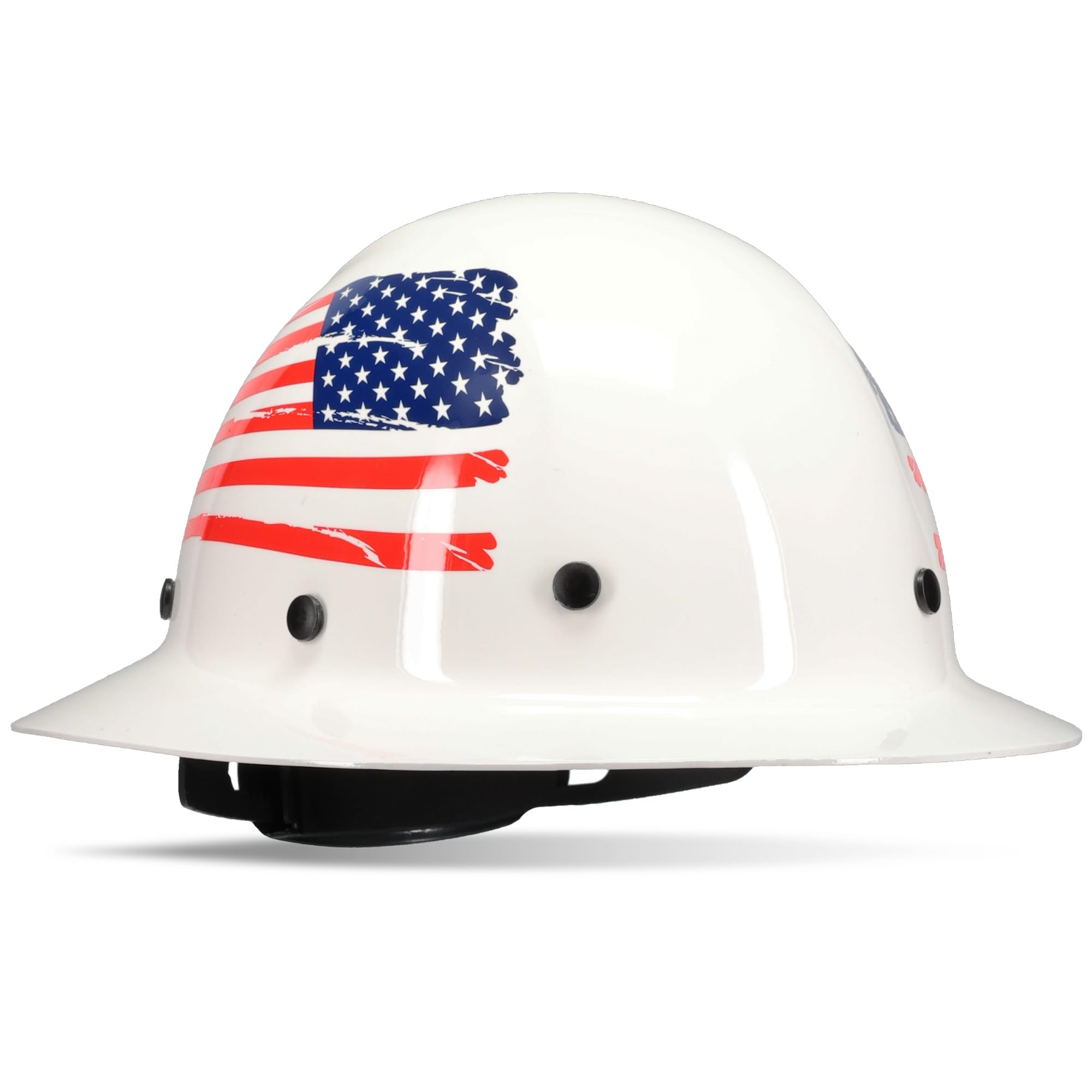 Dynamic WolfJaw Fiberglass Full Brim Hard Hat with Wheel Ratchet, 8 Point Suspension, ANSI/ISEA Z89.1 Type 1 Certified