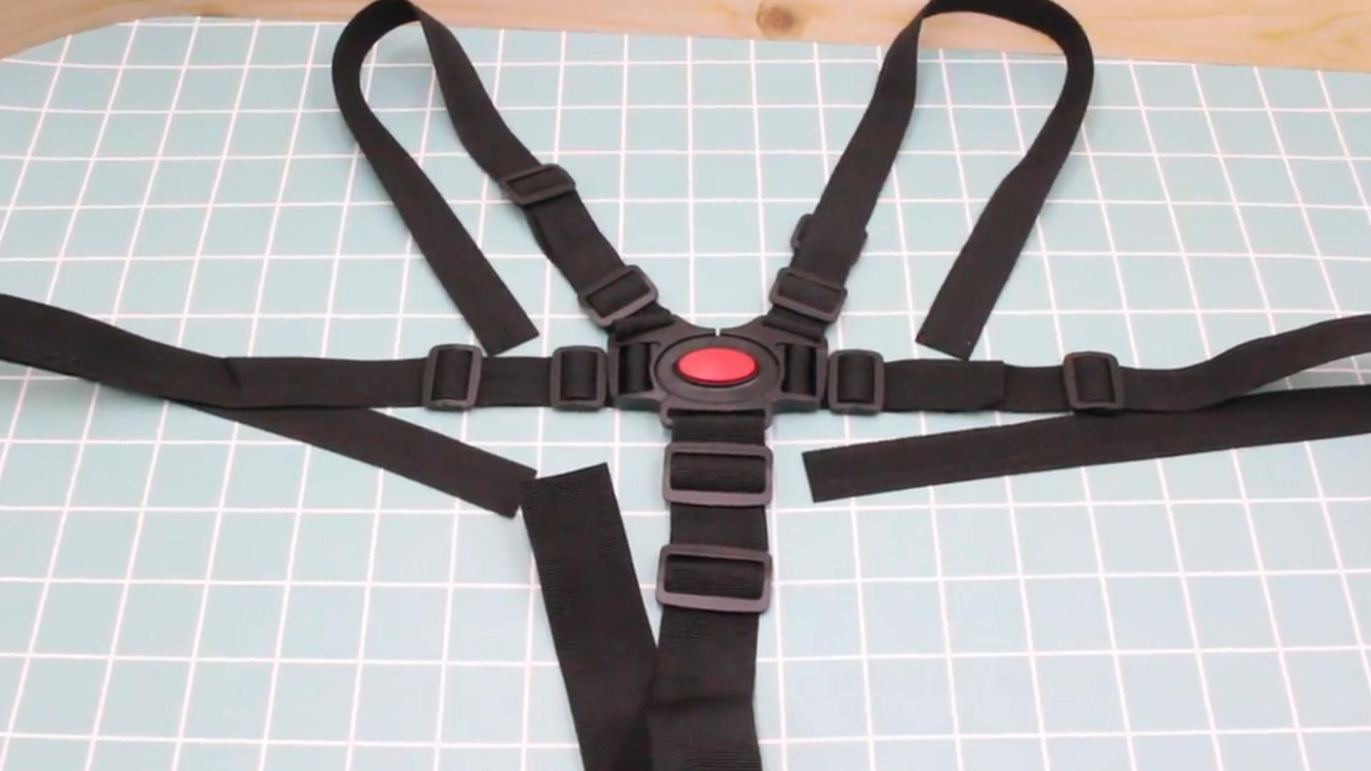 Ceinture Ajustable Harnais 5 Points USTNIR Pour Poussette Et Chaise Haute - Sécurité Bébé Ajustable Harnais Nylon Résistant