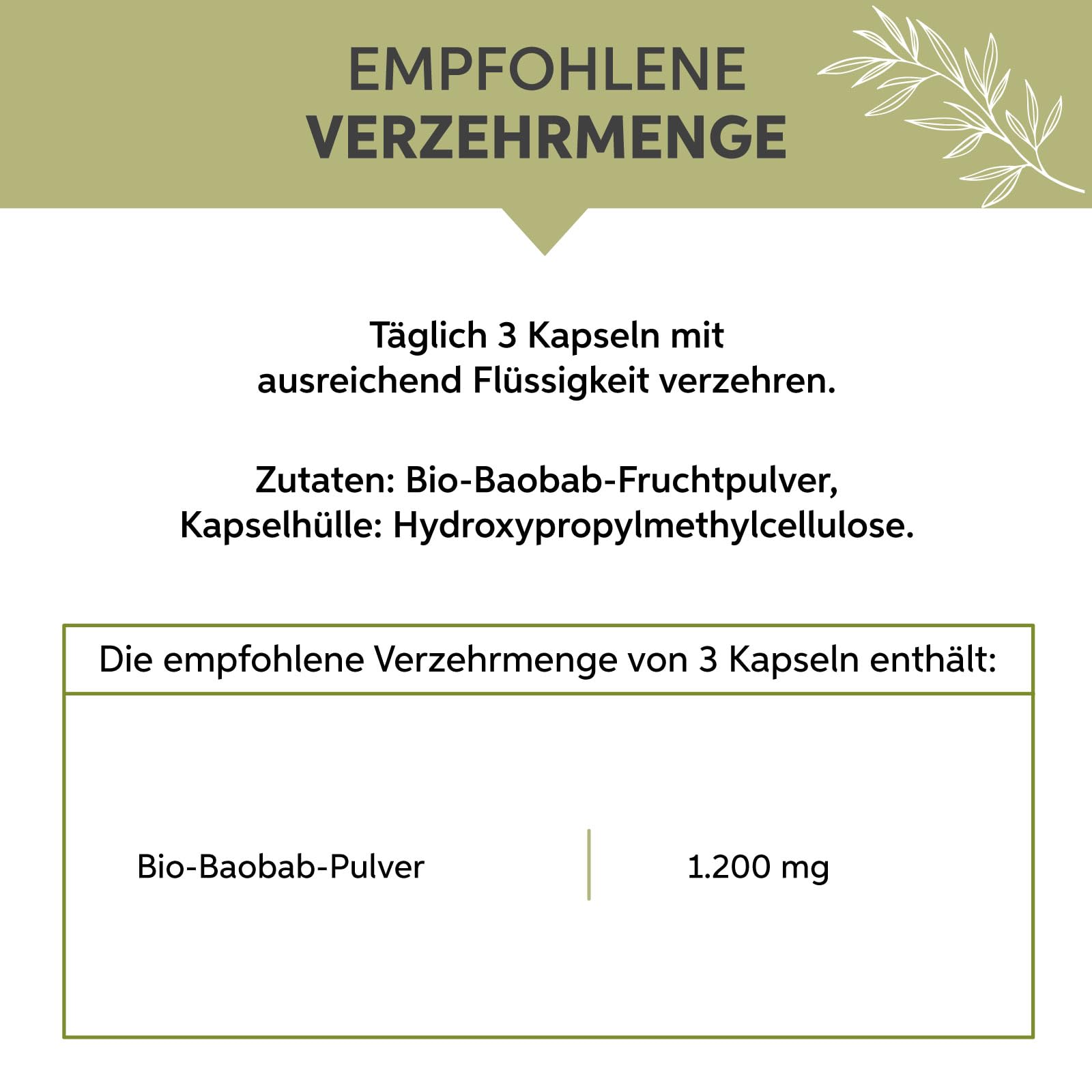 Bio Baobab Kapseln 1000 Stück | Hochdosiert 1290mg Tagesdosis | Affenbrotbaum in Rohkost Qualität | Apothekerbaum 100% rein und ohne Zusatzstoffe | Veganes Fruchtpulver