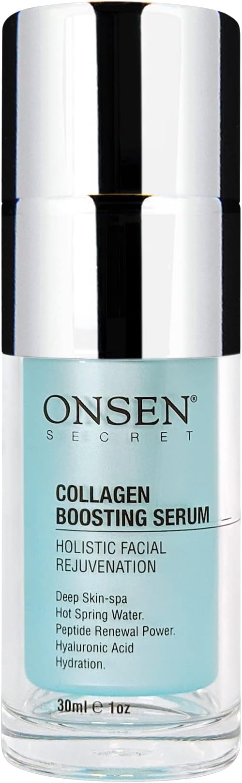 Onsen Collagen Boosting Serum - Professional Grade Skin Elasticity Enhancer Instant Energizer & Firming Serum Holistic Facial Rejuvenation 30ml